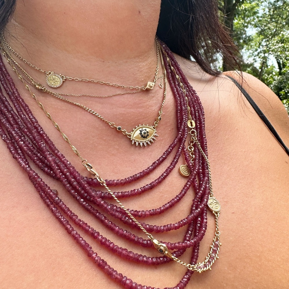 Real ruby hand made necklace